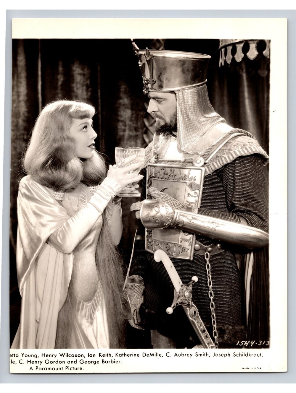 Loretta Young Photo Henry Wilcoxon The Crusades Movie Photo Trimmed